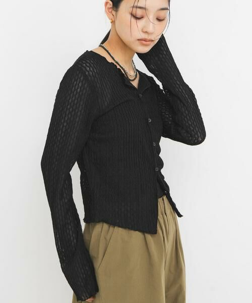 KBF / ケービーエフ Tシャツ | フロントオープンアイレットカットソー | 詳細20