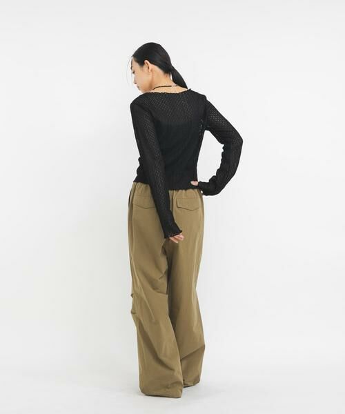 KBF / ケービーエフ Tシャツ | フロントオープンアイレットカットソー | 詳細25