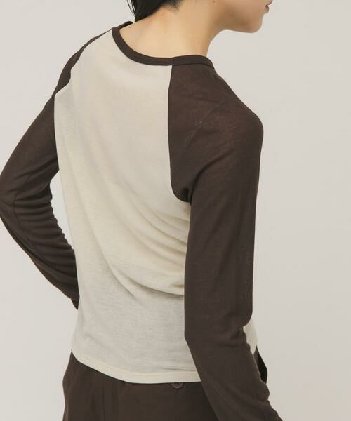 KBF / ケービーエフ Tシャツ | シアーラグランTEE（ベージュ系その他）