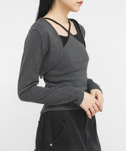 KBF / ケービーエフ キャミソール・チューブトップ | ボレロSETデザイントップス | 詳細1