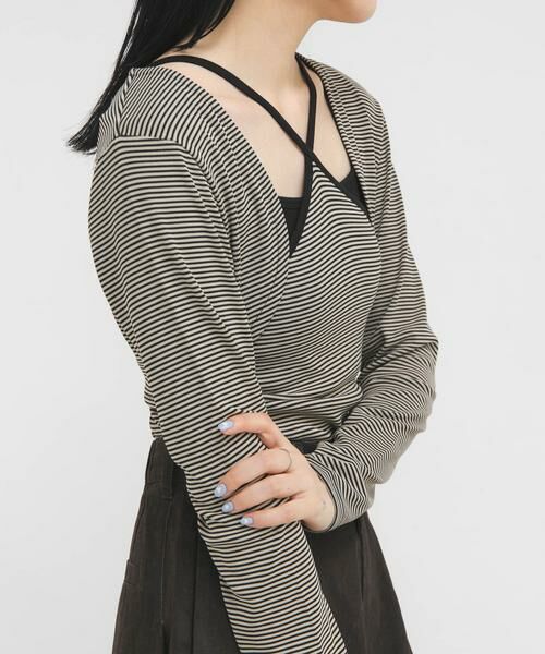 KBF / ケービーエフ キャミソール・チューブトップ | ボレロSETデザイントップス（ベージュ系その他）