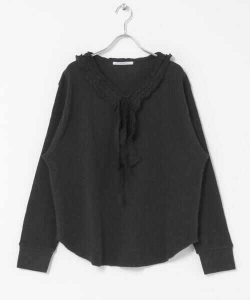 KBF / ケービーエフ Tシャツ | レースフリルワッフルプルオーバー | 詳細8