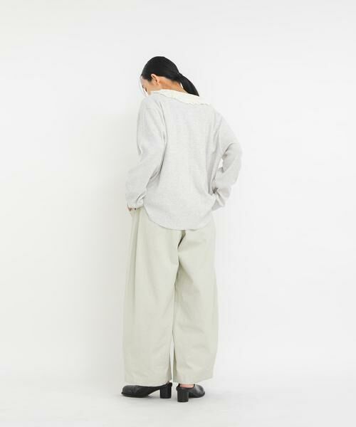 KBF / ケービーエフ Tシャツ | レースフリルワッフルプルオーバー | 詳細17