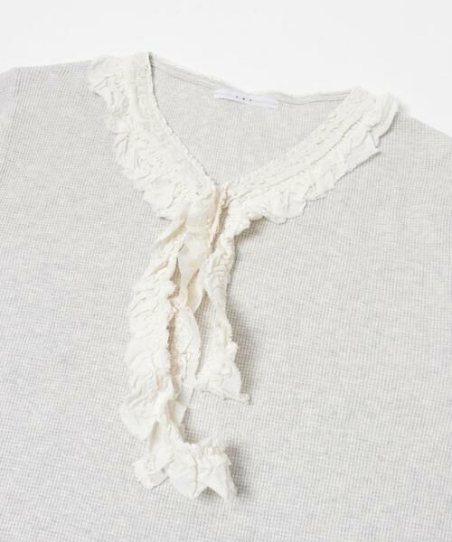 KBF / ケービーエフ Tシャツ | レースフリルワッフルプルオーバー | 詳細19