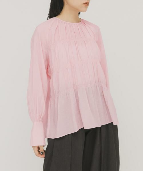 KBF / ケービーエフ シャツ・ブラウス | ティアードブラウス（ピンク）
