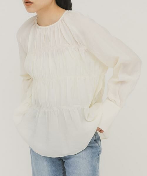 KBF / ケービーエフ シャツ・ブラウス | ティアードブラウス（アイボリー）