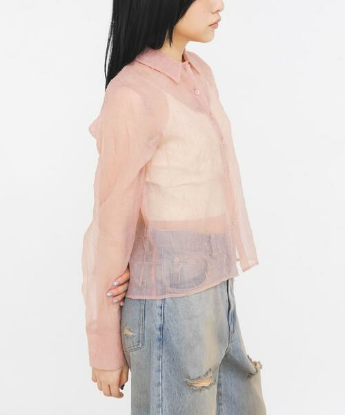 KBF / ケービーエフ シャツ・ブラウス | ワッシャーシアーシャツ | 詳細3