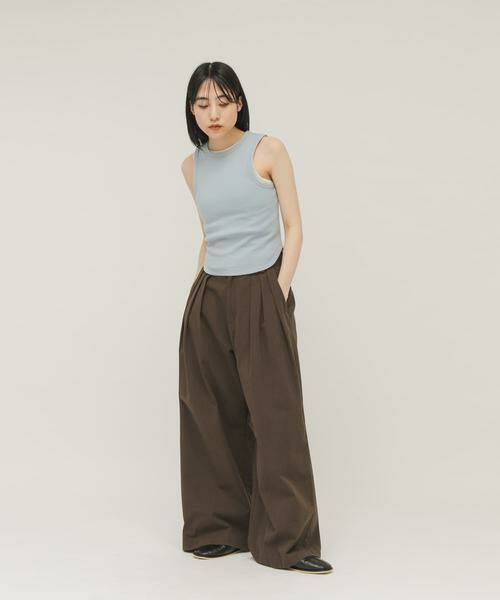 KBF / ケービーエフ その他パンツ | タックデザインツイルパンツ | 詳細5