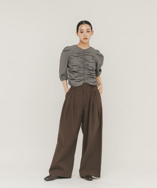 KBF / ケービーエフ その他パンツ | タックデザインツイルパンツ | 詳細7