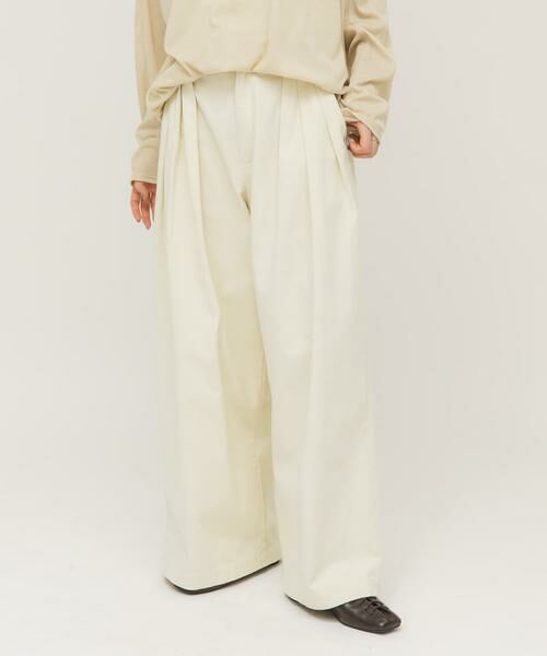 KBF / ケービーエフ その他パンツ | タックデザインツイルパンツ | 詳細15