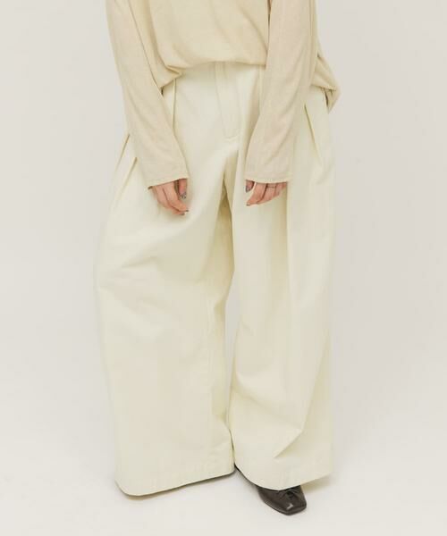 KBF / ケービーエフ その他パンツ | タックデザインツイルパンツ | 詳細16