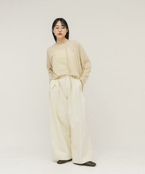 KBF / ケービーエフ その他パンツ | タックデザインツイルパンツ | 詳細18