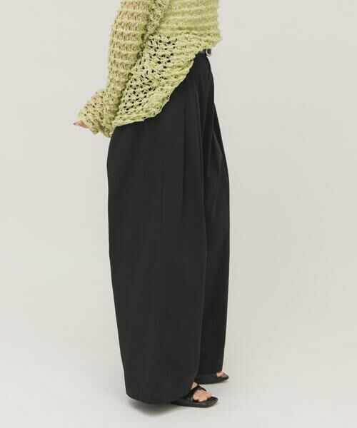 KBF / ケービーエフ その他パンツ | タックデザインツイルパンツ（ブラック）