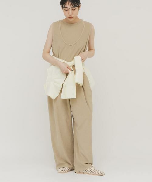 KBF / ケービーエフ サロペット・オールインワン | タンクトップSETオールインワン（ベージュ）