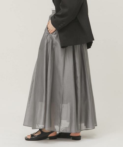KBF / ケービーエフ スカート | タックフレアシアースカート（グレー）