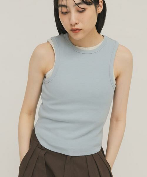 KBF / ケービーエフ タンクトップ | クロップドタンクトップ（ブルー系その他）