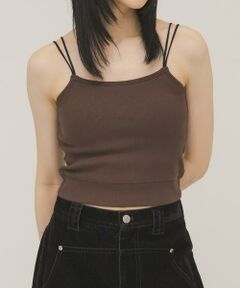 KBF / ケービーエフ キャミソール・チューブトップ | ダブルストラップクロップドキャミソール