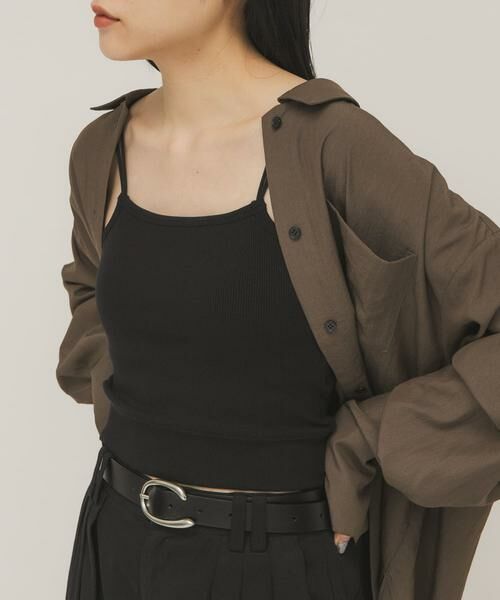 KBF / ケービーエフ キャミソール・チューブトップ | ダブルストラップクロップドキャミソール（ブラック）