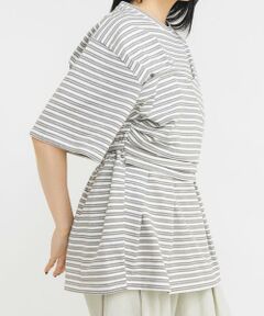 KBF / ケービーエフ Tシャツ | ビスチェデザインBIGボーダーTEE