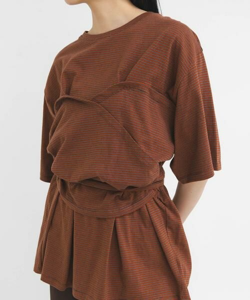 KBF / ケービーエフ Tシャツ | ビスチェデザインBIGボーダーTEE | 詳細2