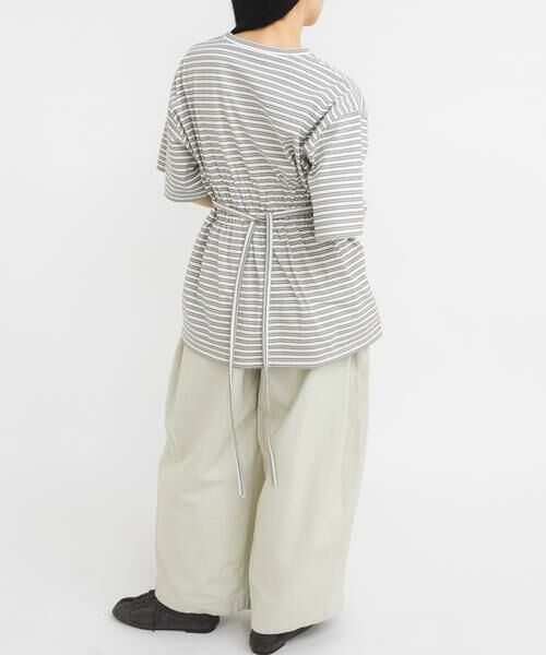 KBF / ケービーエフ Tシャツ | ビスチェデザインBIGボーダーTEE | 詳細13