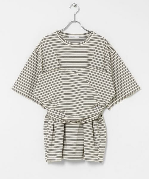 KBF / ケービーエフ Tシャツ | ビスチェデザインBIGボーダーTEE | 詳細16