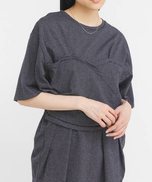 KBF / ケービーエフ Tシャツ | ビスチェデザインBIGボーダーTEE | 詳細18