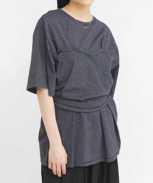 KBF / ケービーエフ Tシャツ | ビスチェデザインBIGボーダーTEE | 詳細20