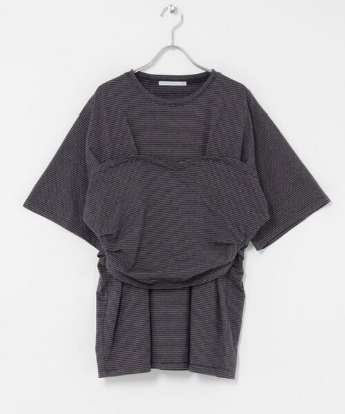 KBF / ケービーエフ Tシャツ | ビスチェデザインBIGボーダーTEE | 詳細24