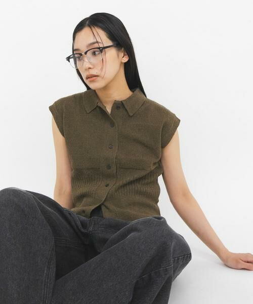 KBF / ケービーエフ ニット・セーター | スリーブレスニットシャツ | 詳細1