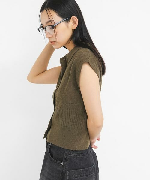 KBF / ケービーエフ ニット・セーター | スリーブレスニットシャツ | 詳細3