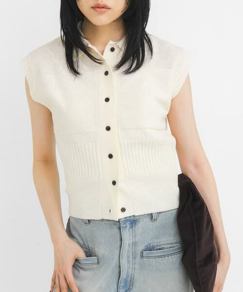 KBF / ケービーエフ ニット・セーター | スリーブレスニットシャツ | 詳細13