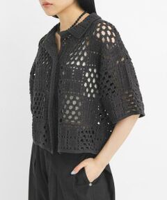 KBF / ケービーエフ ニット・セーター | クロシェニットシャツ