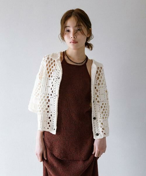 KBF / ケービーエフ ニット・セーター | クロシェニットシャツ | 詳細12