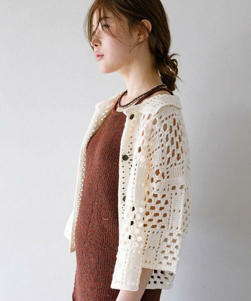 KBF / ケービーエフ ニット・セーター | クロシェニットシャツ | 詳細13