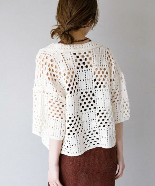 KBF / ケービーエフ ニット・セーター | クロシェニットシャツ | 詳細14