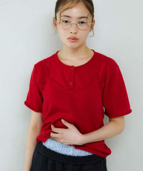 KBF / ケービーエフ カーディガン・ボレロ | ビスチェSETカーディガン（レッド）