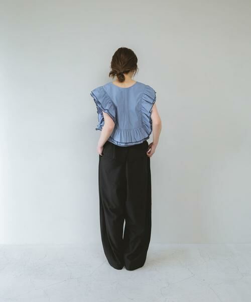 KBF / ケービーエフ シャツ・ブラウス | 2WAYバイカラーフリルブラウス | 詳細4