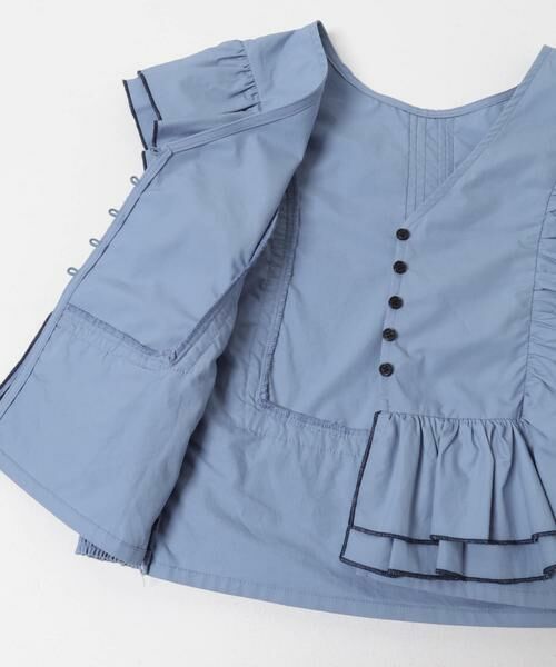 KBF / ケービーエフ シャツ・ブラウス | 2WAYバイカラーフリルブラウス | 詳細6