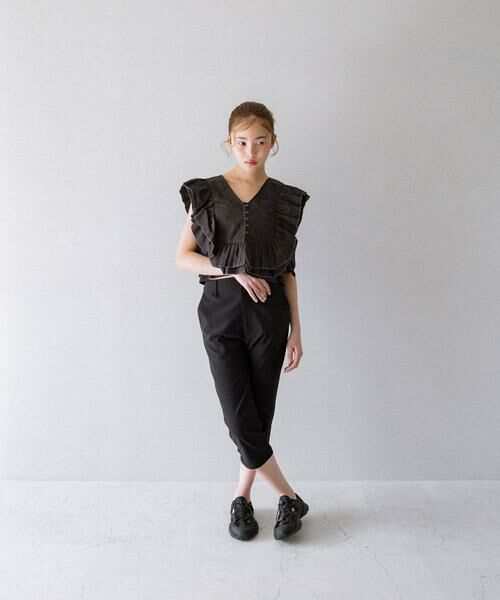 KBF / ケービーエフ シャツ・ブラウス | 2WAYバイカラーフリルブラウス | 詳細13