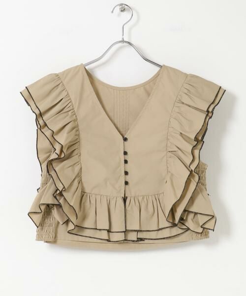KBF / ケービーエフ シャツ・ブラウス | 2WAYバイカラーフリルブラウス | 詳細24