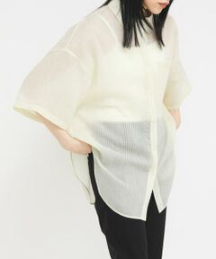 KBF / ケービーエフ シャツ・ブラウス | シアーストライプBIGシャツ