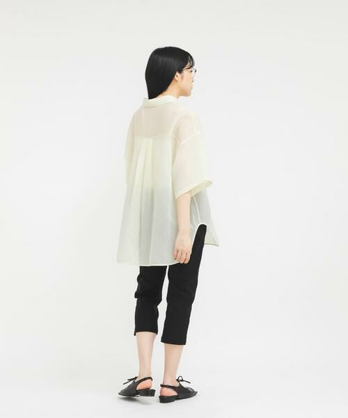 KBF / ケービーエフ シャツ・ブラウス | シアーストライプBIGシャツ | 詳細6