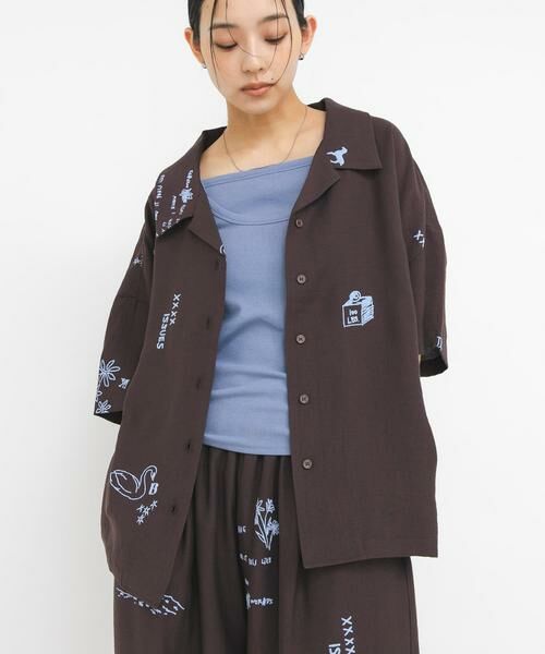 KBF / ケービーエフ シャツ・ブラウス | TATTOOオーバーシャツ | 詳細1