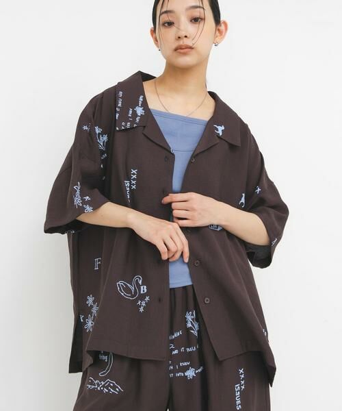 KBF / ケービーエフ シャツ・ブラウス | TATTOOオーバーシャツ | 詳細2