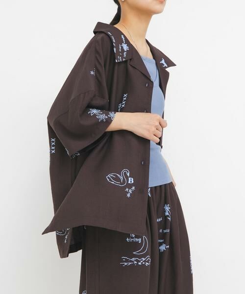 KBF / ケービーエフ シャツ・ブラウス | TATTOOオーバーシャツ | 詳細3