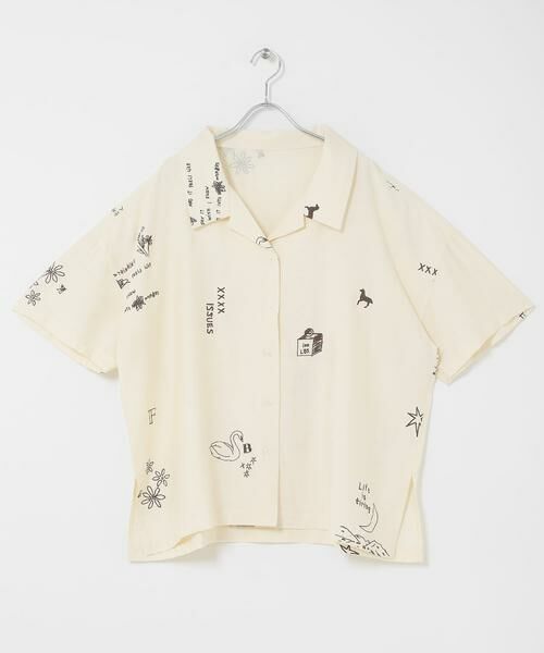 KBF / ケービーエフ シャツ・ブラウス | TATTOOオーバーシャツ | 詳細16