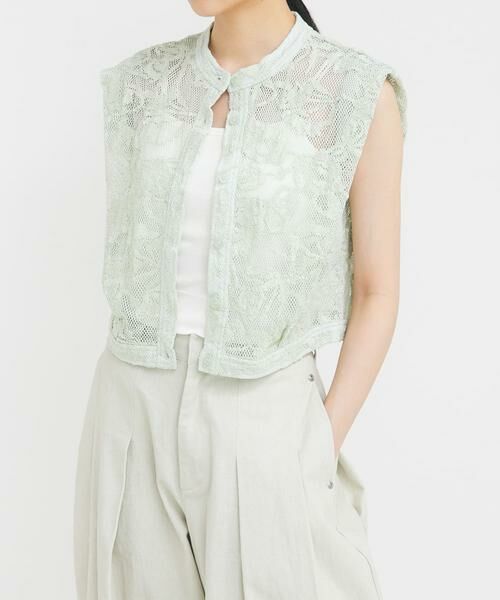 KBF / ケービーエフ シャツ・ブラウス | バテンレースコンパクトシャツ | 詳細2
