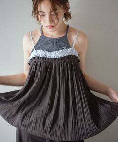 KBF / ケービーエフ その他トップス | バイカラークリンクルビスチェ