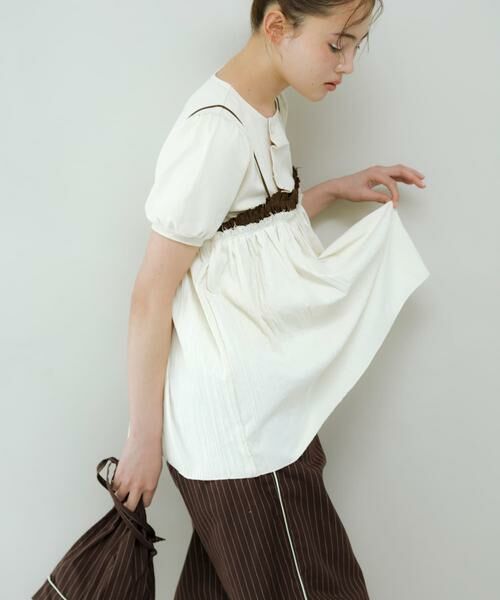 KBF / ケービーエフ その他トップス | バイカラークリンクルビスチェ | 詳細14